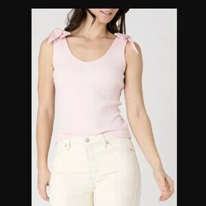 French Connection Shoulder Bow Tank Top - Chalk Pink - Small
